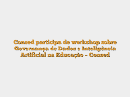 Consed participa de workshop sobre Governança de Dados e Inteligência Artificial na Educação – Consed